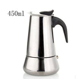 Straight Cylinder Mocha Pot Stainless Steel Italian Coffee Pot brandscluster