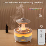 Raining Humidifier UFO Raindrop Aromatherapy Ultrasonic Water Drop Air Rain Humidifier 350ml 7 Colors LED Lamp Raindrop Aroma Diffuser brandscluster