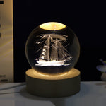 Creative 3D Laser Carved Crystal Ball Bedroom Small Night Lamp 4.2 ⭐⭐⭐⭐⭐” 300 ratings - brandscluster