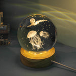 Luminous 3d Ocean Jellyfish Carved Crystal Ball Small Night Lamp 4.2 ⭐⭐⭐⭐⭐” 200 ratings - brandscluster