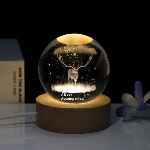 Creative 3D Laser Carved Crystal Ball Bedroom Small Night Lamp 4.2 ⭐⭐⭐⭐⭐” 300 ratings - brandscluster
