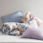 Floral Comforter Set with Bed Sheets & Pillow Covers – Blue Queen Size | Soft & Elegant Bedding brandscluster