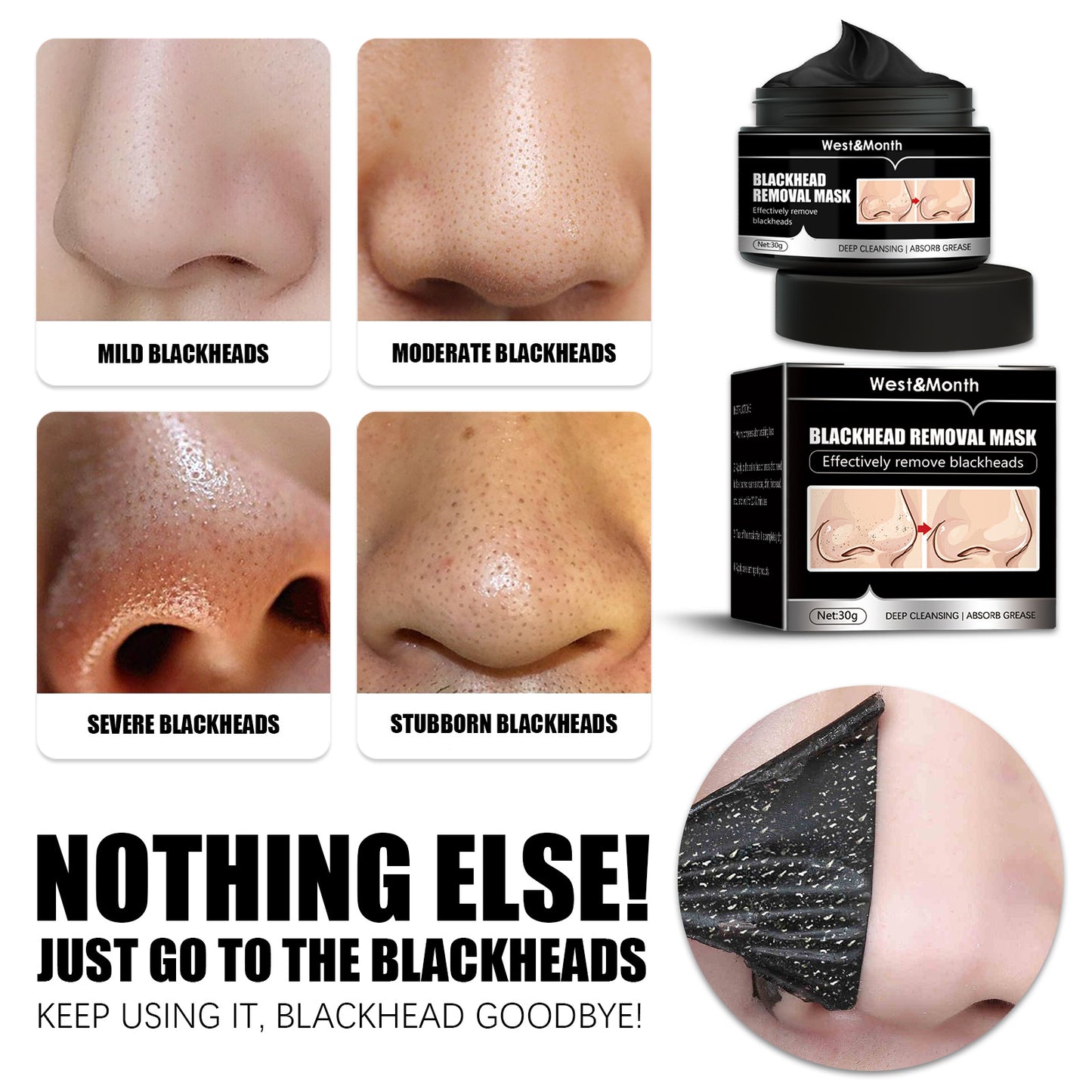 Peel Off Charcoal Deep Cleaning Facial Mask 4.2 ⭐⭐⭐⭐⭐” 200 ratings