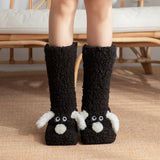 Cute Cartoon Dog Floor Socks Winter Warm Non-slip Plush Socks For Women brandscluster