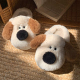Dog Plush Toe Cap Cotton Slippers Female brandscluster