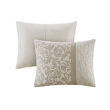 Embroidered 8-Piece Comforter Set – Neutral King Size Bedding with Pillow Shams & Sheets brandscluster