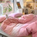 Fashion Gradient Comforter Set – 4-Piece Bedding Set with Bed Sheet & Pillow Covers | Soft & Elegant brandscluster