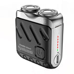 Portable Rotary Dual Ring Electric Shaver Men Travel Mini Shaver Double Floating Magnetic Blade Head Rechargeable Pocket Razors brandscluster