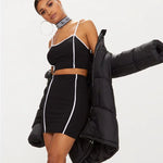 Women two piece set Summer Tank Top + Mini Pencil Skirt Bodycon ... 4.2 ⭐⭐⭐⭐⭐” 200 ratings - brandscluster
