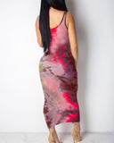 Women graffiti slim fit dress ladies girls boho long maxi ... 4.2 ⭐⭐⭐⭐⭐” 400 ratings - brandscluster