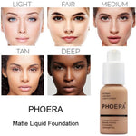 Matte Oil Control PHOERA Liquid Foundation, Full Concealer 4.7 ⭐⭐⭐⭐⭐” 600 ratings - brandscluster