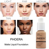Matte Oil Control PHOERA Liquid Foundation, Full Concealer 4.7 ⭐⭐⭐⭐⭐” 600 ratings - brandscluster