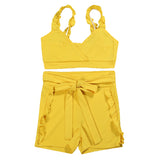 Two Piece Set Summer women crop tops High Waist Shorts ... 4.2 ⭐⭐⭐⭐⭐” 169 ratings - brandscluster