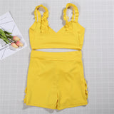 Two Piece Set Summer women crop tops High Waist Shorts ... 4.2 ⭐⭐⭐⭐⭐” 169 ratings - brandscluster