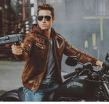 Men's Real Leather Jacket Men Motorcycle Removable Hood ... 4.2 ⭐⭐⭐⭐⭐” 90 ratings - brandscluster