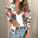 Floral Print Zipper Slim Long Sleeve Bomber Jacket... 4.2 ⭐⭐⭐⭐⭐” 280 ratings - brandscluster