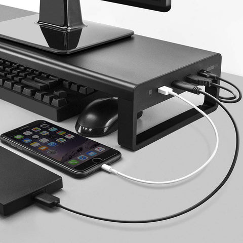 Vaydeer USB 3.0 Aluminum Monitor Stand Metal Riser  4.2 ⭐⭐⭐⭐⭐” 368 ratings - brandscluster