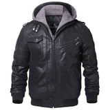 Men's Real Leather Jacket Men Motorcycle Removable Hood ... 4.2 ⭐⭐⭐⭐⭐” 90 ratings - brandscluster