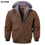 Men's Real Leather Jacket Men Motorcycle Removable Hood ... 4.2 ⭐⭐⭐⭐⭐” 90 ratings - brandscluster