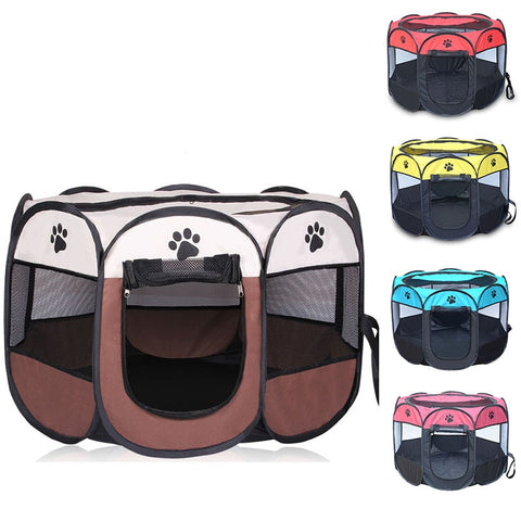 Portable Outdoor Octagonal Dog Fence – Folding Pet Playpen for Dogs, Puppies & Small Pets”   ... 4.2 ⭐⭐⭐⭐⭐” 790 ratings - brandscluster