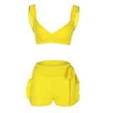 Two Piece Set Summer women crop tops High Waist Shorts ... 4.2 ⭐⭐⭐⭐⭐” 169 ratings - brandscluster