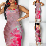 Women graffiti slim fit dress ladies girls boho long maxi ... 4.2 ⭐⭐⭐⭐⭐” 400 ratings - brandscluster